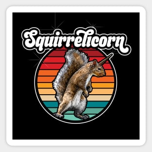 Squirrelicorn - funny, vintage squirrel unicorn Magnet